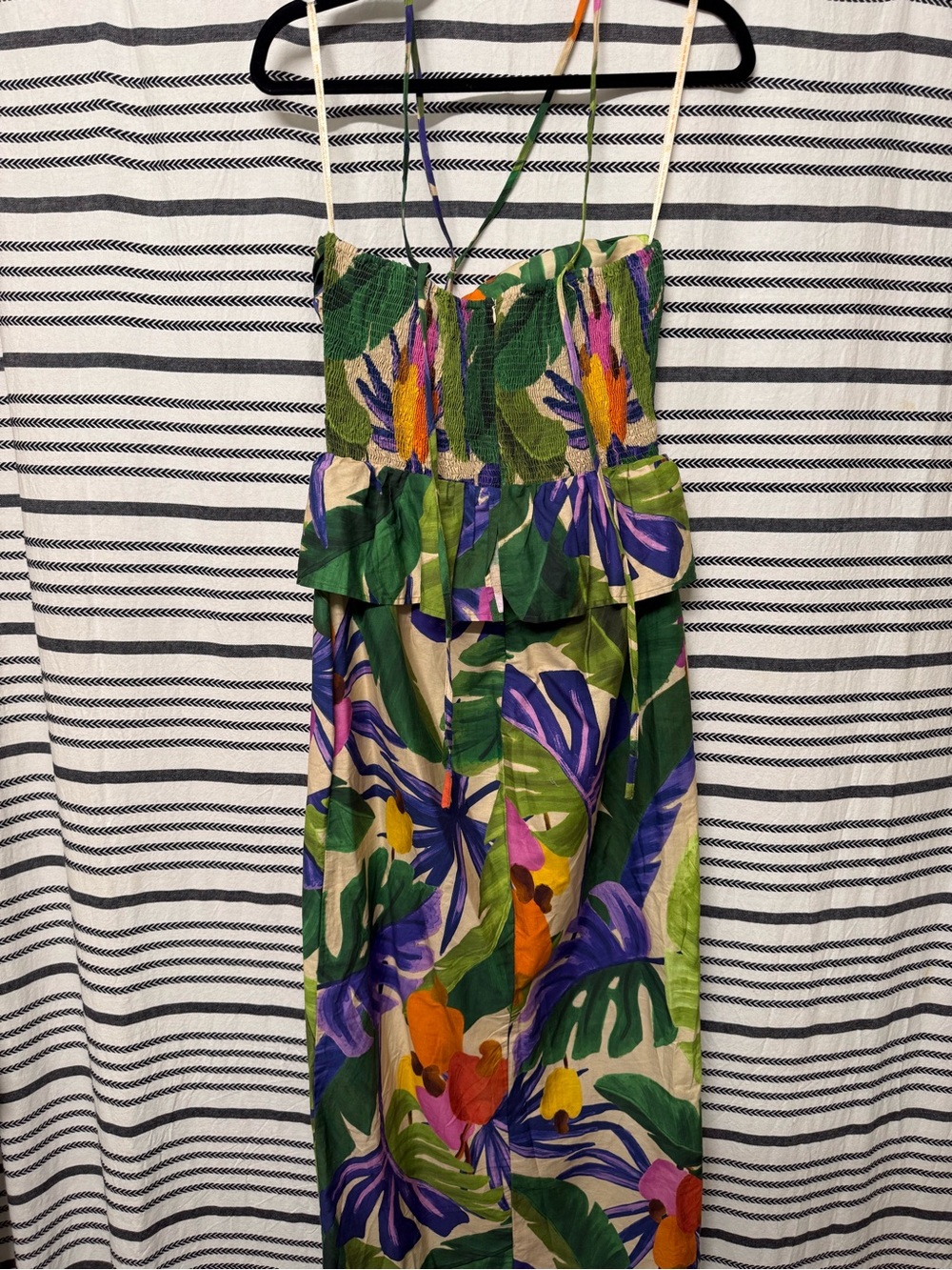 FARM Rio Strapless Midi Dress - Green, Purple, Pink, Orange - Picture 3 of 9
